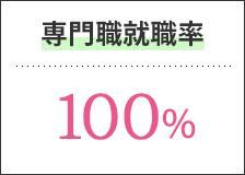 専門職就職率100％